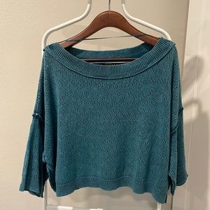 Free People Turquoise Knit Top Sz S